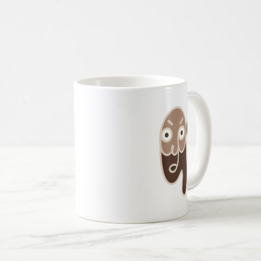 Abstrakter Kaffeemann Kaffeetasse (VorderseiteRechts)