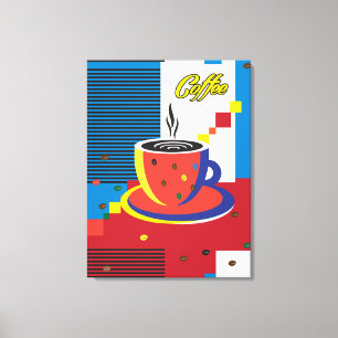 Abstrakter Kaffeetasse Trendy Zeitgenössische Kuns Leinwanddruck
