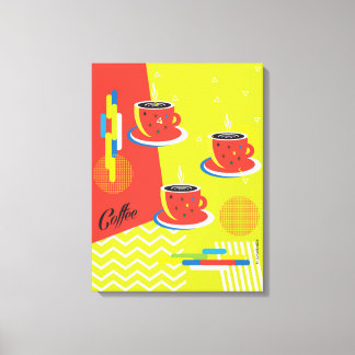 Abstrakter Kaffeetasse Trendy Zeitgenössische Kuns Leinwanddruck