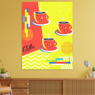 Abstrakter Kaffeetassen-Trend Contemporary Art Leinwanddruck