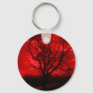 Abstrakter kahlköpfiger Baum Schlüsselanhänger
