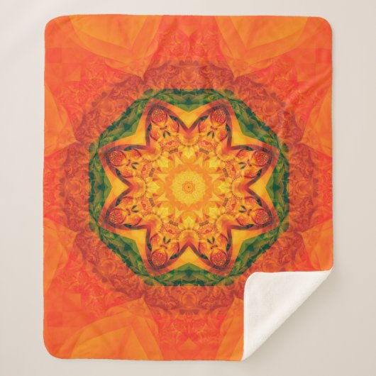 Abstrakter Kaleidoskop-Hintergrund Schöne Sherpadecke (Vorderseite)