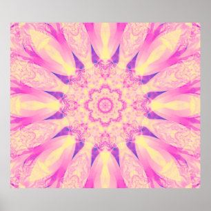 Abstrakter Kaleidoskop pastellfarbener Hintergrund Poster
