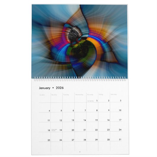 abstrakter Kalender 2024 (Jan 2026)