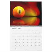 Abstrakter Kalender des Pool-2018 u. des Billard (Jan 2027)