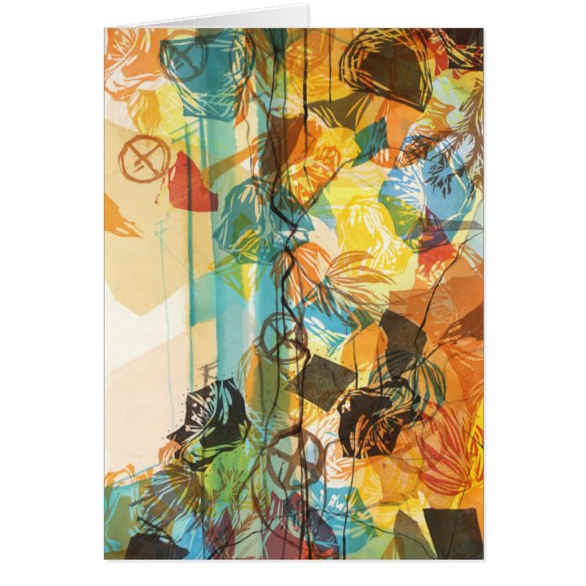 Abstrakter Kalifornien-Wüsten-Kunst-KarteMojave (Vorne)