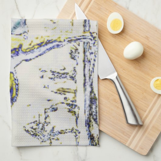 Abstrakter Kamel....Replik Geschirrtuch (Viertel Falte)