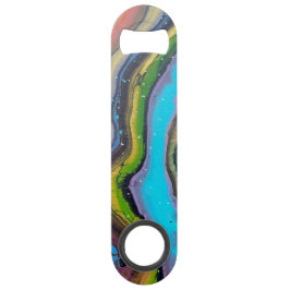 Abstrakter karibischer Limoner Lila Flaschenöffner