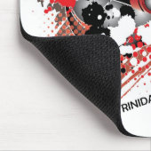 Abstrakter Karneval Panman in Rot-Weiß und Schwarz Mousepad (Ecke)