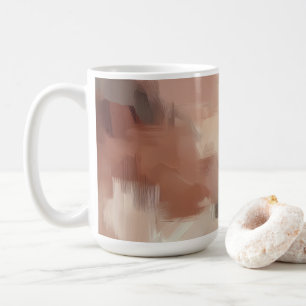 Abstrakter Keramikbecher mit Pinselstrich – Künstl Kaffeetasse
