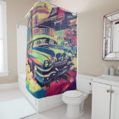 Abstrakter Klassiker 1950er Duschvorhang (Beispiel)