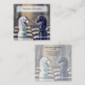 Abstrakter Klassischer Schachspielplatz Quadratische Visitenkarte (Vorne/Hinten)