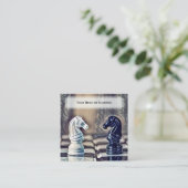 Abstrakter Klassischer Schachspielplatz Quadratische Visitenkarte (Stehend Vorderseite)