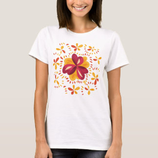 Abstrakter Klee im Rosa und im Gelb T-Shirt