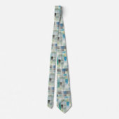 Abstrakter Klee-Stil – Wasserfarbene Geometrie Krawatte (Rückseite)