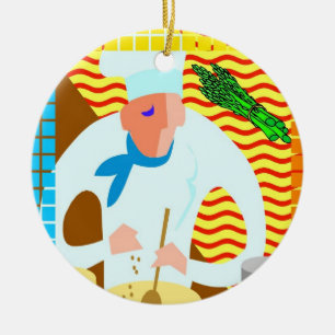 Abstrakter Koch Kochen, Hinzufügen, Bearbeiten Keramik Ornament
