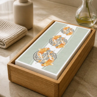 Abstrakter Koi-Fisch Serviette