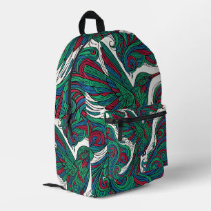 Abstrakter Kolibri-Juwel-Ton-Rucksack Bedruckter Rucksack