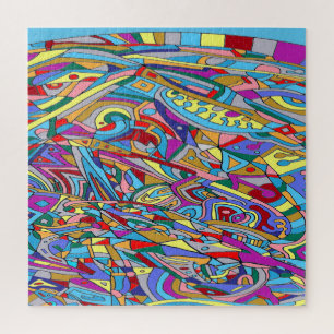 Abstrakter Korallenmeer-Poster Acryl-Druck Puzzle