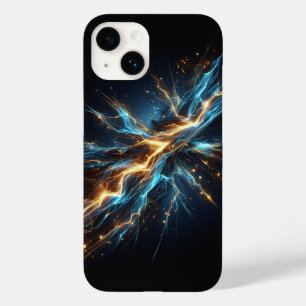 Abstrakter kosmischer Blitz - Elektrisches Blau un Case-Mate iPhone 14 Hülle