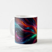 Abstrakter Kosmischer Energiewürfel Kaffeetasse (Vorderseite Links)