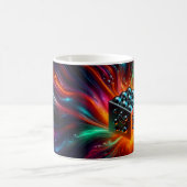 Abstrakter Kosmischer Energiewürfel Kaffeetasse (Mittel)