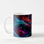 Abstrakter Kosmischer Energiewürfel Kaffeetasse (Links)