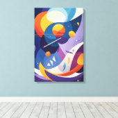 Abstrakter kosmischer Fluss Leinwanddruck (Insitu (Holzboden))