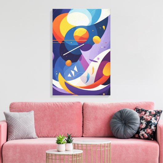 Abstrakter kosmischer Fluss Leinwanddruck (Insitu (Wohnzimmer))