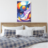 Abstrakter kosmischer Fluss Leinwanddruck (Insitu (Schlafzimmer))