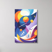 Abstrakter kosmischer Fluss Leinwanddruck (Vorderseite)
