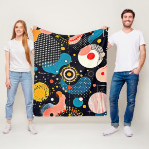 Abstrakter kosmischer Tanz Fleecedecke