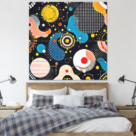 Abstrakter kosmischer Tanz Leinwanddruck