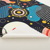 Abstrakter kosmischer Tanz Sherpadecke (3/4)