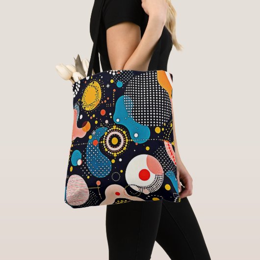 Abstrakter kosmischer Tanz Tasche (Von Nahem)