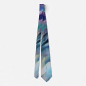 Abstrakter Kosmos Blau, Grau und Lila Krawatte (Rückseite)