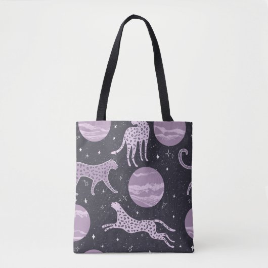 Abstrakter Kosmos nahtloser Muster, galaxischer Hi Tasche (Vorderseite)