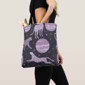Abstrakter Kosmos nahtloser Muster, galaxischer Hi Tasche (Von Nahem)