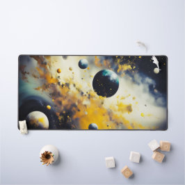 Abstrakter Kosmos: Planeten im Tanz Schreibtischunterlage