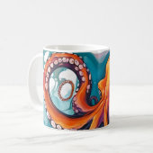 Abstrakter Krake Kaffeetasse (Vorderseite Links)