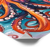 Abstrakter Krake Poster (Ecke)