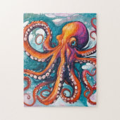 Abstrakter Krake Puzzle (Vertikal)