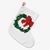 Abstrakter Kranz Weihnachts-Strumpf Großer Weihnachtsstrumpf (Vorderansicht (hängend))