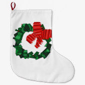 Abstrakter Kranz Weihnachts-Strumpf Großer Weihnachtsstrumpf (Vorderseite)