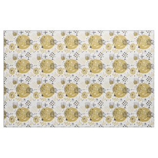 Abstrakter Kratzer Golden Schwarz Nr.02 Stoff