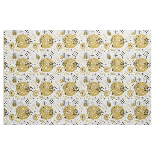 Abstrakter Kratzer Golden Schwarz Nr.02 Stoff (Yard (91,4 cm))