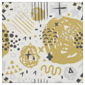 Abstrakter Kratzer Golden Schwarz Nr.02 Stoff (Muster)