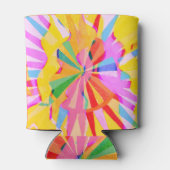 Abstrakter, kreativer zeichn, farbenfroher Hinterg Dosenkühler (Rückseite)