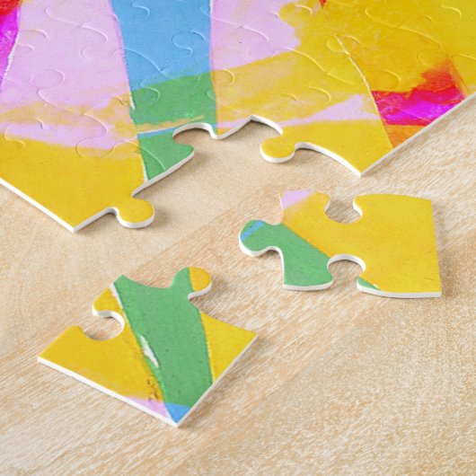 Abstrakter, kreativer zeichn, farbenfroher Hinterg Puzzle (Seite)