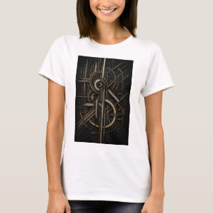 Abstrakter kreisförmiger 3D-Mikro-Mosaik-Flow T-Shirt